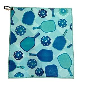 Pickleball Towel- Microfiber & Cotton Athletic Towels with Carabiner Clip