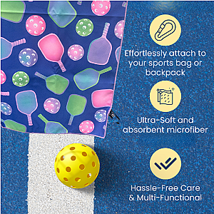 Eat Sleep Pickleball Microfiber Towel