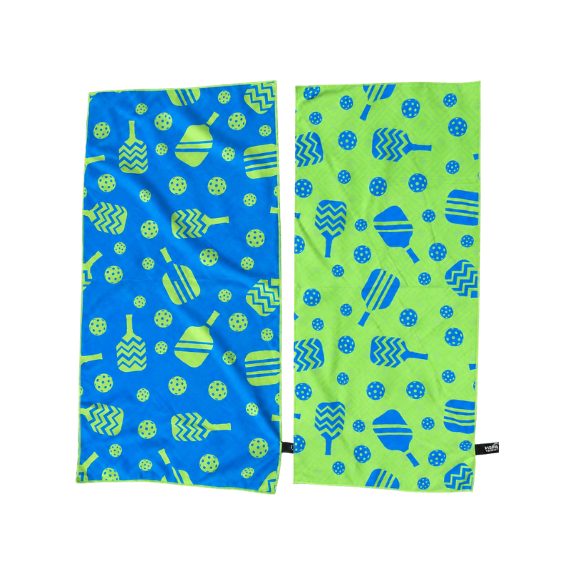 Pickleball Microfiber Towel - Blue/Green