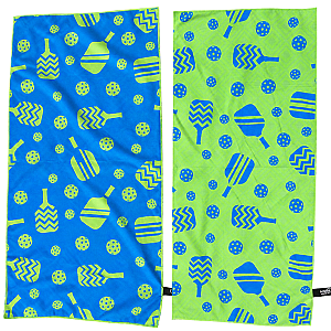 Pickleball Microfiber Towel - Blue/Green