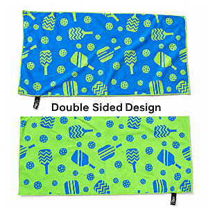 Pickleball Microfiber Towel - Blue/Green
