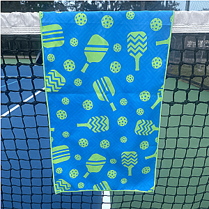 Pickleball Microfiber Towel - Blue/Green