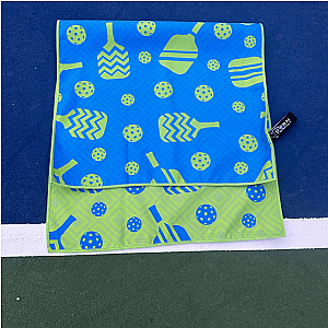 Pickleball Microfiber Towel - Blue/Green