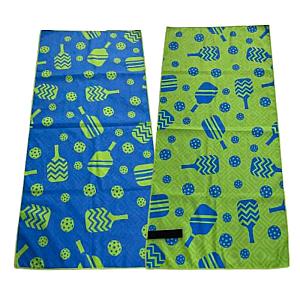 Pickleball Microfiber Towel - Blue/Green