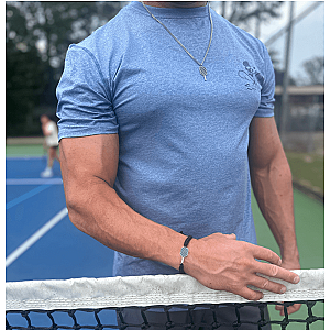 Pickleball Stainless Steel Carbon Fiber Bracelet