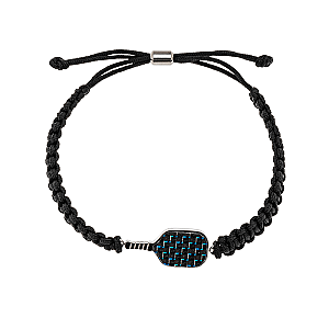 Pickleball Stainless Steel Carbon Fiber Bracelet