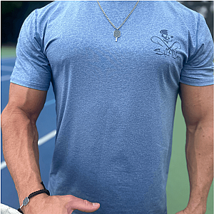 Men's Pickleball Stainless Steel Carbon Fiber Necklace