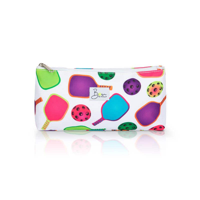 Pickleball Cosmetic Bag - White