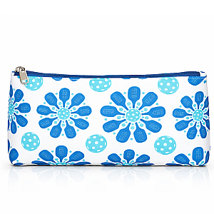 Pickleball Cosmetic Bag - Flowers
