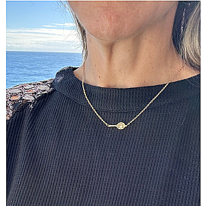 Pearl Tennis Racket Necklace - Pick Color