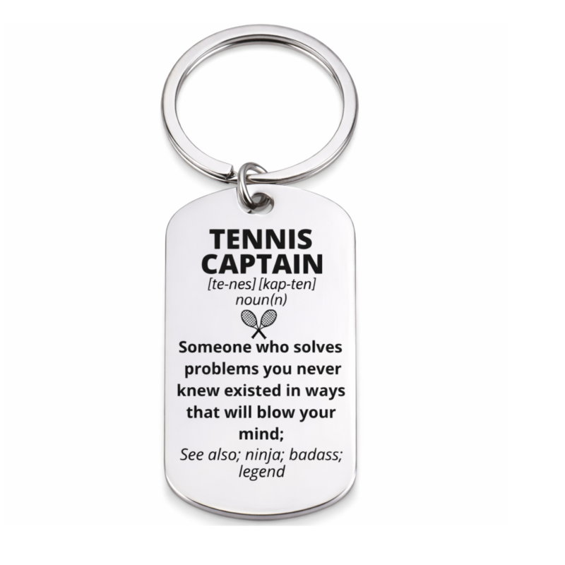 Tennis Captain Keychain