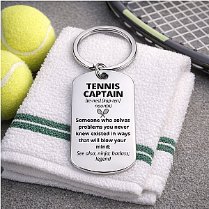 Tennis Captain Keychain