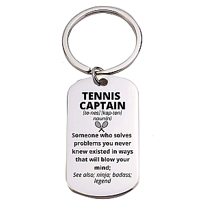 Tennis Captain Keychain