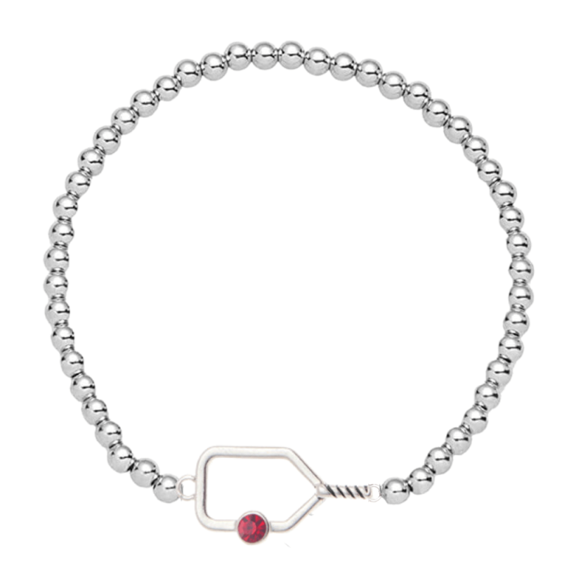 Pickleball Birthstone Connector Charm Bracelet