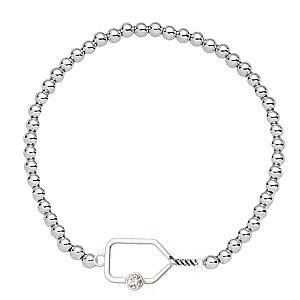 Pickleball Birthstone Connector Charm Bracelet