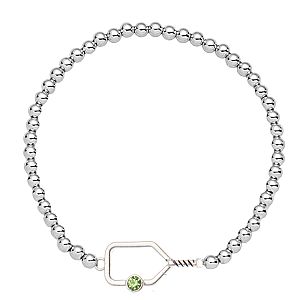 Pickleball Birthstone Connector Charm Bracelet
