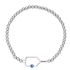 Pickleball Birthstone Connector Charm Bracelet