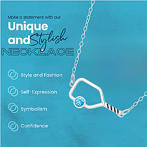 Pickleball Birthstone Connector Charm Necklace