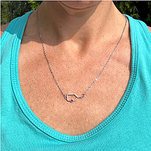 Pickleball Birthstone Connector Charm Necklace