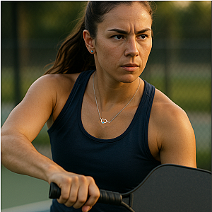 Pickleball Birthstone Connector Charm Necklace