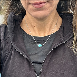 Sterling Silver Pickleball Paddle Necklace
