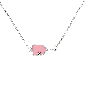 Sterling Silver Pickleball Paddle Necklace