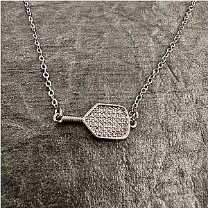 Gold Pickleball Connector Rhinestone Necklace- Pick Color