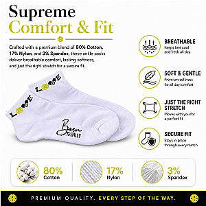 Pickleball Love Ankle Socks