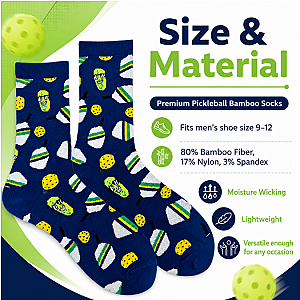 Bamboo Pickleball Socks- Navy