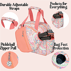 Pickleball Bag - Coral
