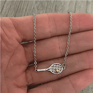 Tennis Two Tone Racket Necklace