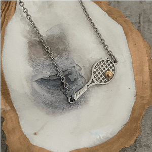 Tennis Two Tone Racket Necklace