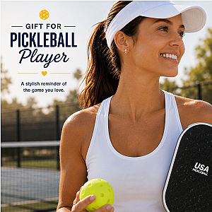 Gold Double Pickleball Paddle CZ Stud Earrings