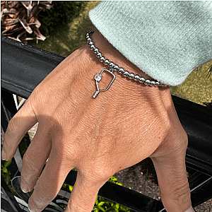 Pickleball CZ Beaded Stretch Bracelet - Pick Color