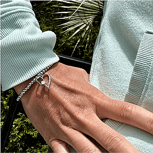 Pickleball Heart Beaded Stretch Bracelet - Pick Color
