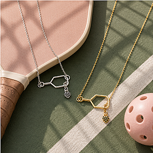 Lob and Love Lariat Pickleball Necklace