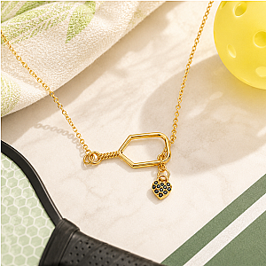 Lob and Love Lariat Pickleball Necklace
