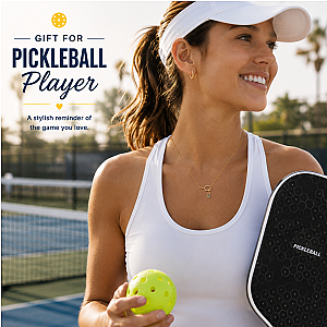 Lob and Love Lariat Pickleball Necklace