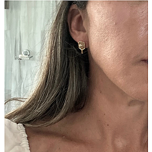 Gold Pickleball Paddle Stud Earrings
