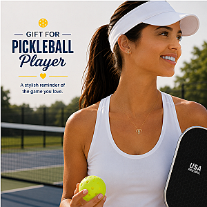 Gold Double Pickleball Paddle Stud Earrings