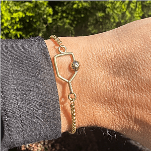 Gold Pickleball Paddle Adjustable Bracelet- Pick Style