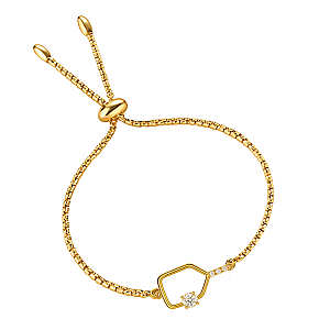 Gold Pickleball Paddle Adjustable Bracelet- Pick Style