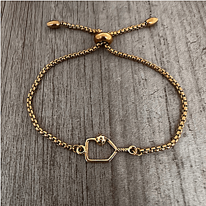 Gold Pickleball Paddle Adjustable Bracelet- Pick Style