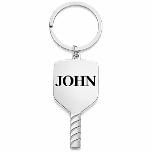 Personalized Pickleball Paddle Keychain