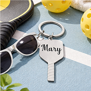 Personalized Pickleball Paddle Keychain