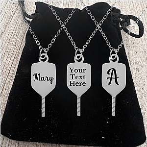 Personalized Pickleball Paddle Necklace