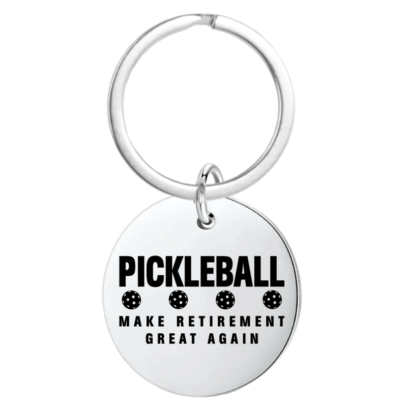 Pickleball Keychain - Make Retirement Great Again