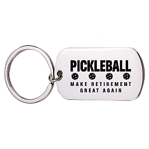 Pickleball Keychain - Make Retirement Great Again