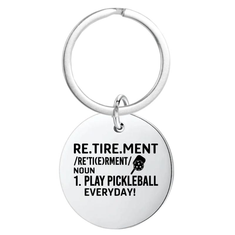 Pickleball Retirement Definition Keychain