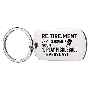 Pickleball Retirement Definition Keychain